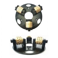 China Factory 240mm Diamatic Bush Hammer Plates Dish With 3 Roller 45 Segments 