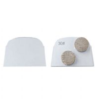 Two Round Segment Lavina Pads Concrete Floor Shoe Abrasive Terrazzo Grinding Tools  For Manufacturer