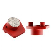 China Factory One Round Segment Two Pins Floor Werkmaster Pad Metal Grinding Block For Grinding Floor