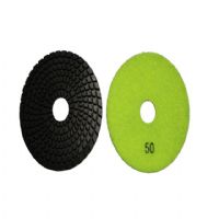 4 inch color wet use spiral olivine diamond polishing pad