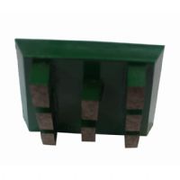 Polished concrete block