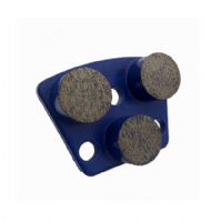 China Three Round Segments Trapezoid Diamond Grinding Block For Concrete and Terrazzo Floor