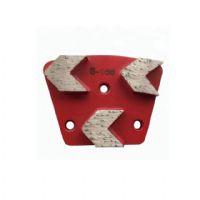 Three Arrow Segments Trapezoid Diamond Grinding Pads Concrete Grinding Disc For Concrete Terrazzo Floor