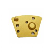 Thread Holes Trapezoid Concrete Floor Grinding Block With One Quarter PCD Round Segment