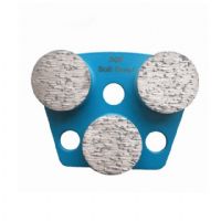 Three Round Segments Trapezoid Grinding Pads For Concrete Terrazzo Restoration