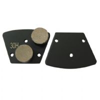 Two Round Diamond SegmentsTrapezoid Diamond Grinding Tooling For Concrete Floor.