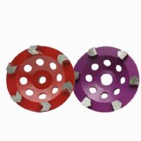 5 Inch D125mm M14 Thread Holes Concrete Floor Diamond Concrete Grinding Wheel With Six Bullet Segments