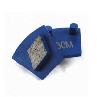 Single Rhombus Segment Top Sharp Redi Lock Two Pins Grinding Shoes For Concrete Terrazzo Floor