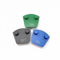 Two Rhombus Segments Double Pins Quick Lock Grinding Shoes For Concrete Floor Renovation