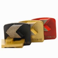  Redi Lock Diamond Grinding Shoes Concrete Grinding Plates With Single Arrow Segment For Hard Concrete Floor