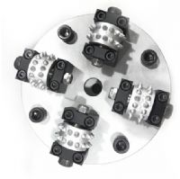 China Manufacturers Rotary Bush Hammer Plate With 4 Rollers