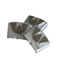 Three Segments HTC Diamond Grinding Shoes For Concrete Terrazzo Floor Renovation