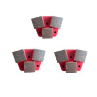 Three Square Segments Long Grinding Lifespan Trapezoid Diamond Grinding Block For Concrete 