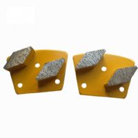 Double Rhombus Segment 3 hole Thread M6 Trapezoid Diamond Concrete Floor Grinding Shoes