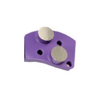 Two Round Segments Trapezoid Diamond Concrete Grinding Shoes With Thread Holes