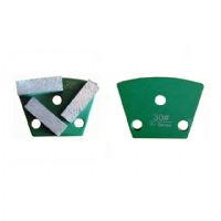 Three Rectangle Segments Trapezoid Grinding Pads with Thread Holes For Concrete Floor
