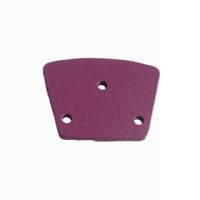 Two Segments M6 M8 Holes Metal Bond Trapezoid Diamond Grinding Pads For Concrete Floor