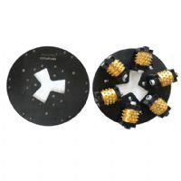 Boreway 6 Rollers 270mm HTC Bush Hammer Litchi Surface Plate Disc Disk for Grinding Machine