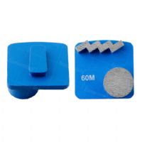 Two Segments Diamond Grinding Concrete Floor Husqvarna Redi Lock Shoe For China Factory