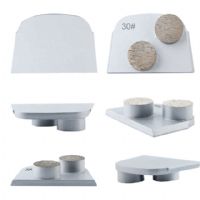 Two Round Segment Lavina Pads Concrete Floor Shoe Abrasive Terrazzo Grinding Tools  For Manufacturer