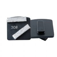 Two Rectangle Segment Black Metal Bond Diamond Polishing Pads For Husqvarna Grinder