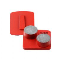 Husqvarna Double Round Segment Diamond Grinding Shoes Redi Lock System