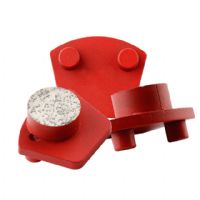 China Factory One Round Segment Two Pins Floor Werkmaster Pad Metal Grinding Block For Grinding Floor