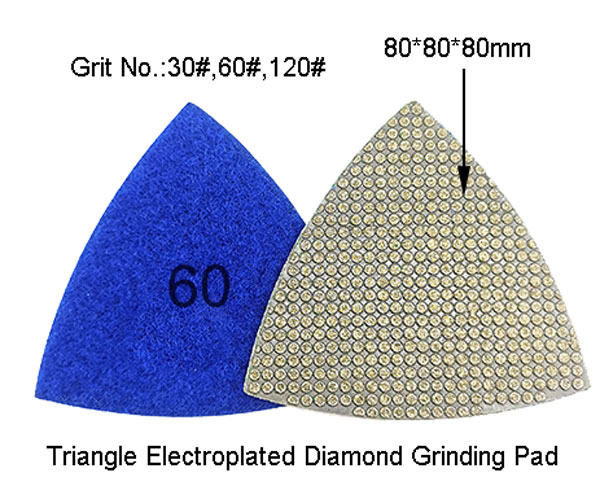 Electroplated Triangle Granite Grinding Pad