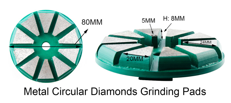 3 Inches Metal Circular Diamonds Grinding Pads