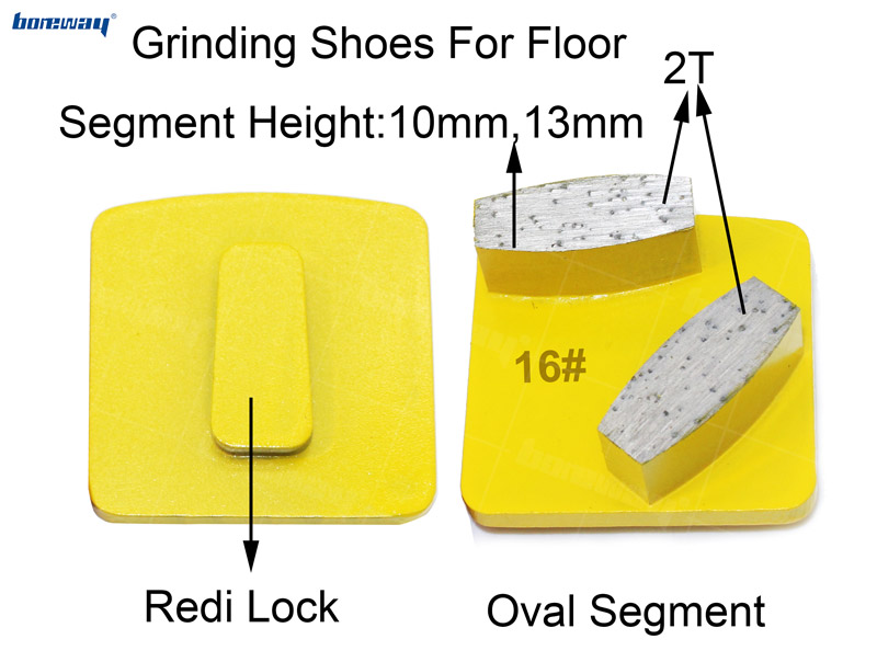 Unique Products Redi Lock Two Oval Segment Concrete Floor Grinding Bar Diamond Block Disc