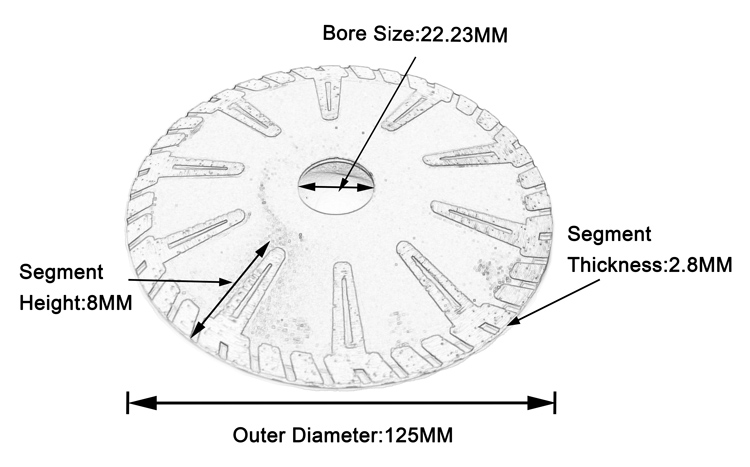 1pcs Diamond Turbo Concave Curved Disc