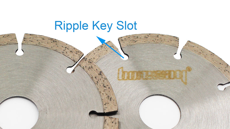 105mm Diamond Ripple Key Slot Segment Blade