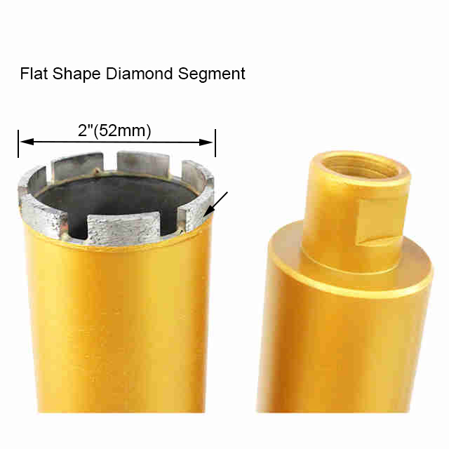 Boreway New Diamond Segment Normal Flat Shape Core Drill Bit for Granite