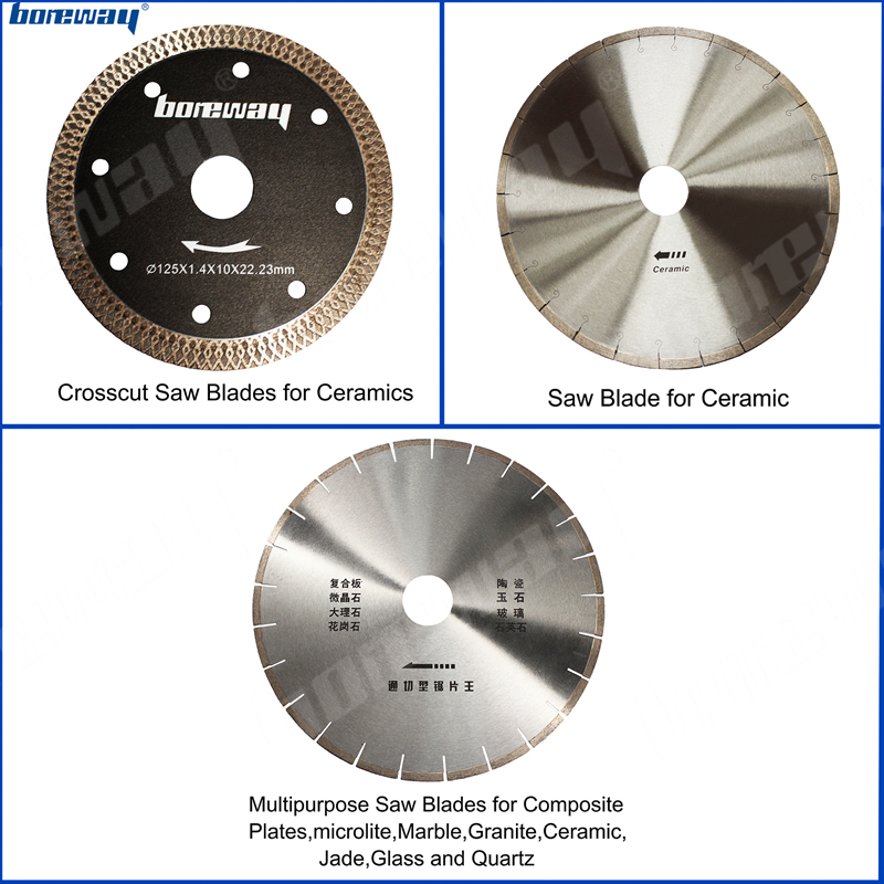 Boreway 105mm To 230mm Diamond Saw Blades For Tile Cutting 