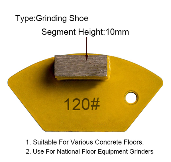 One Rectangle Diamond Segments Grinding Shoe for Suppliers