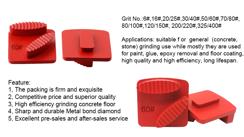 10mm Height Diamond Segment Redi Lock Grinding Disc/Shoe/Bar For Suppliers