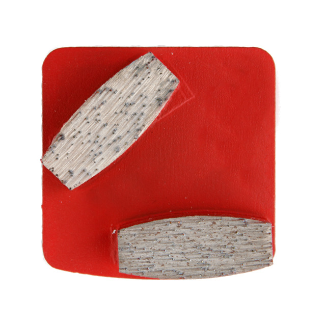 2 Oval Segments Red Diamonds Metal Bond Grinding Block Concrete Grinding Shoes Diamond Grinding Tools