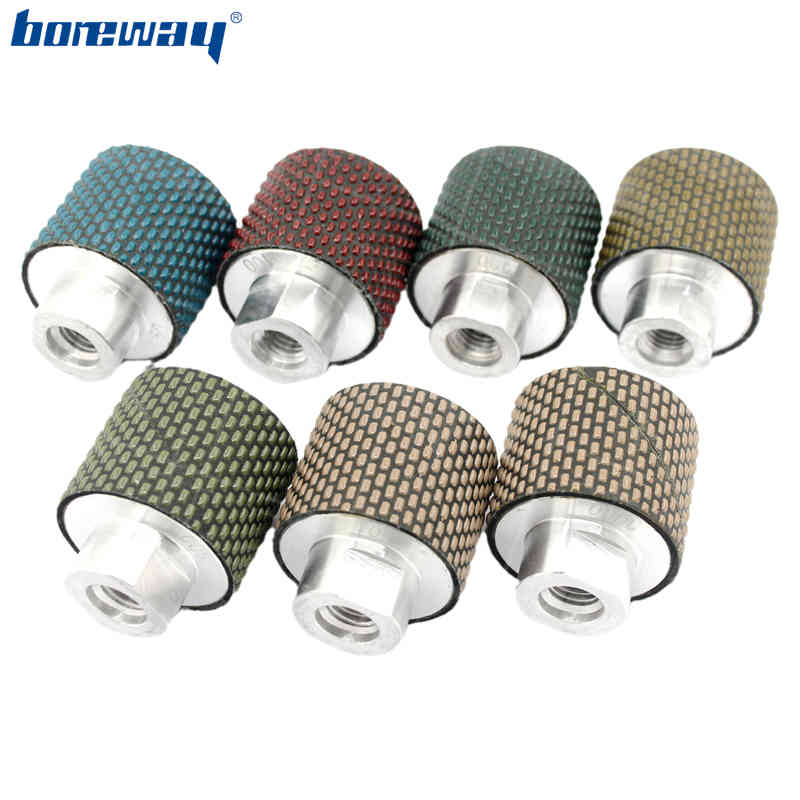 50mm Resin Polishing Diamond Drum Wheels With M14 Connector For Polishing The Sink Holes On Granite Marble Countertops 