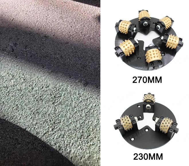 230mm*3T*45S Litchi Surface Finishing Tungsten Carbide Segment Bush Hammer Disc For Htc Floor Grinder Manufacturer