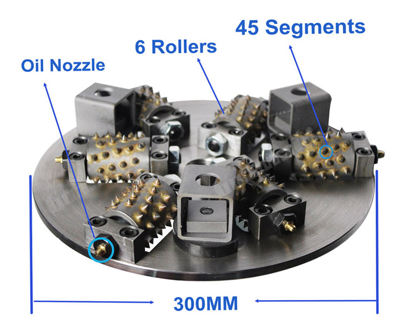 300mm Professional Single layer Tungsten Carbide Aolly Bush Hammer Plate