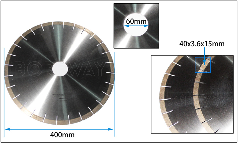 Wet Cutting Saw Blade For Slab, 400mm Diamond Saw Blade For stone, Circular Saw Blade For Granite Slab, Sharp Cutting Saw Blade For Granite Slab, Fast Cutting Saw Blade For Granite Slab