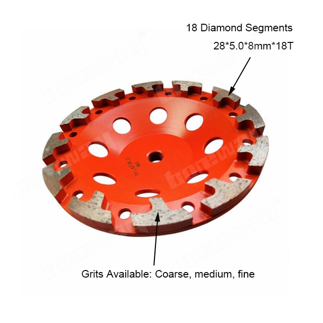 7 Inch T Shape Segment Diamond Grinding Wheel