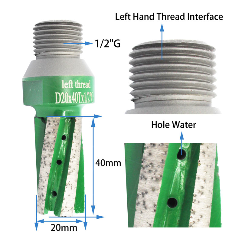 Left Hand Thread Interface Fingere Bit Milling Tool