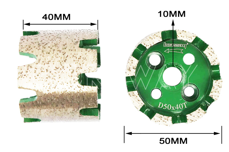 Diameter 50mm Continuous CNC Wheel Standard Stubbing Wheels for Marble Granite Suppliers