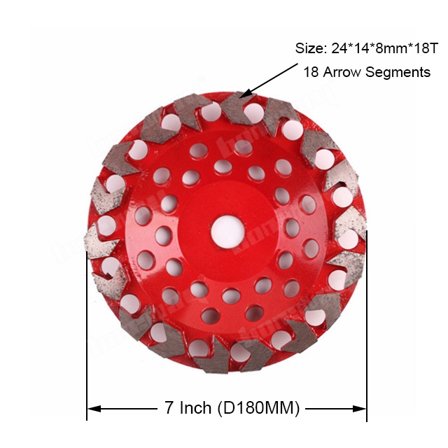 Eighteen Arrow Segments Grinding Disc