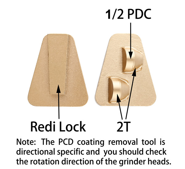Factory Products 1/2 PCD Segment Redi Lock Scanmaskin Grinding Triangular Disc Epoxy Flooring Tools
