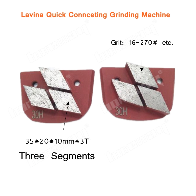 Three Rhombus Segments Grinding Shoes