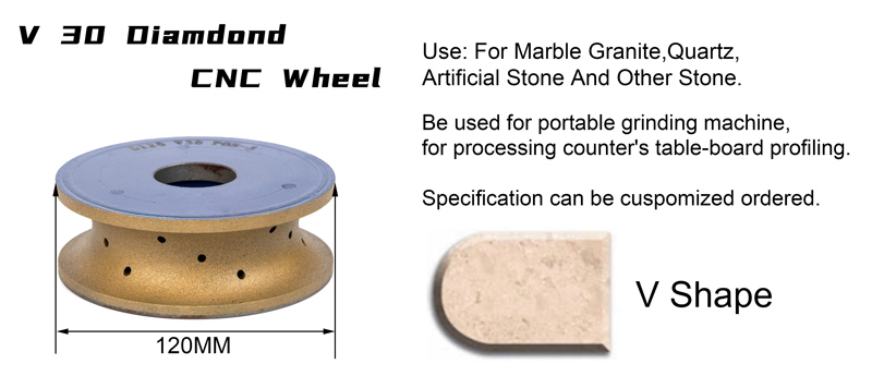 China Factory Supply Diamond V30 CNC Grinding Profiling Wheel for Portable Grinding or Edge Cutting Machine