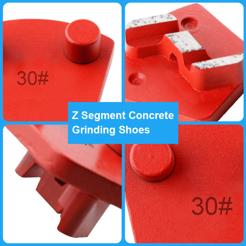 Z Segment Concrete Grinding Shoes Pads Fan ShapeConcrete Diamond Grinding Block for Werkmaster Machine