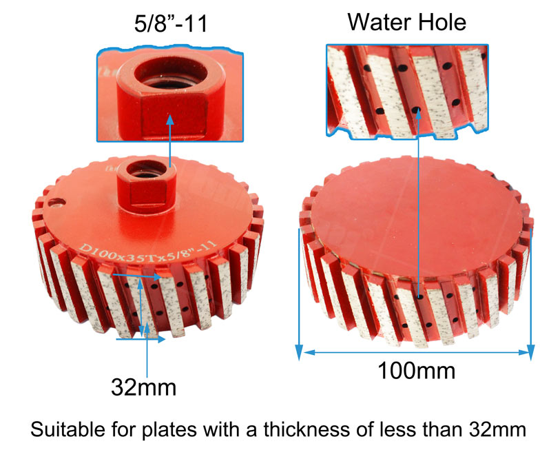 100MM Zero Grinding Tolerance Drum Wheel For Granite Stone Sink Edge Removal Suppliers